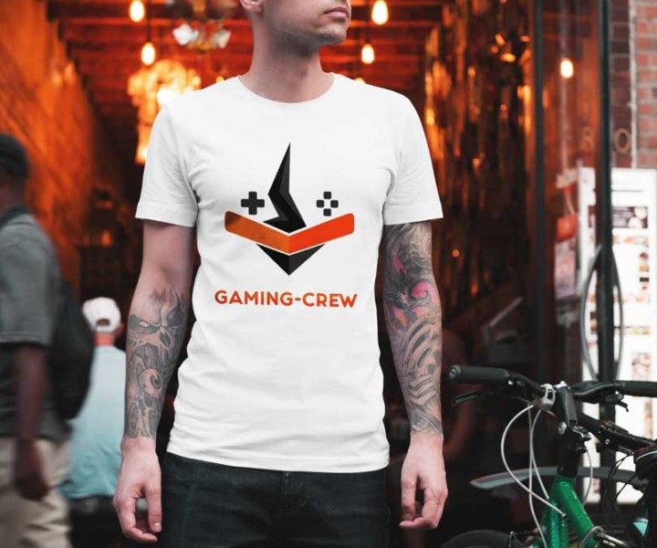 logo-gaming branding and t shirt design